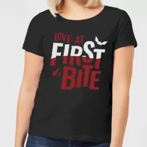 image of Love at First Bite Womens T-Shirt - Black - L - Black