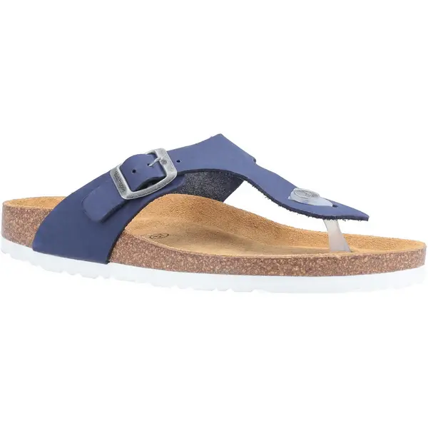 Image of Hush Puppies Womens Kayla Leather Toe Post Flip Flops Sandals - UK 3