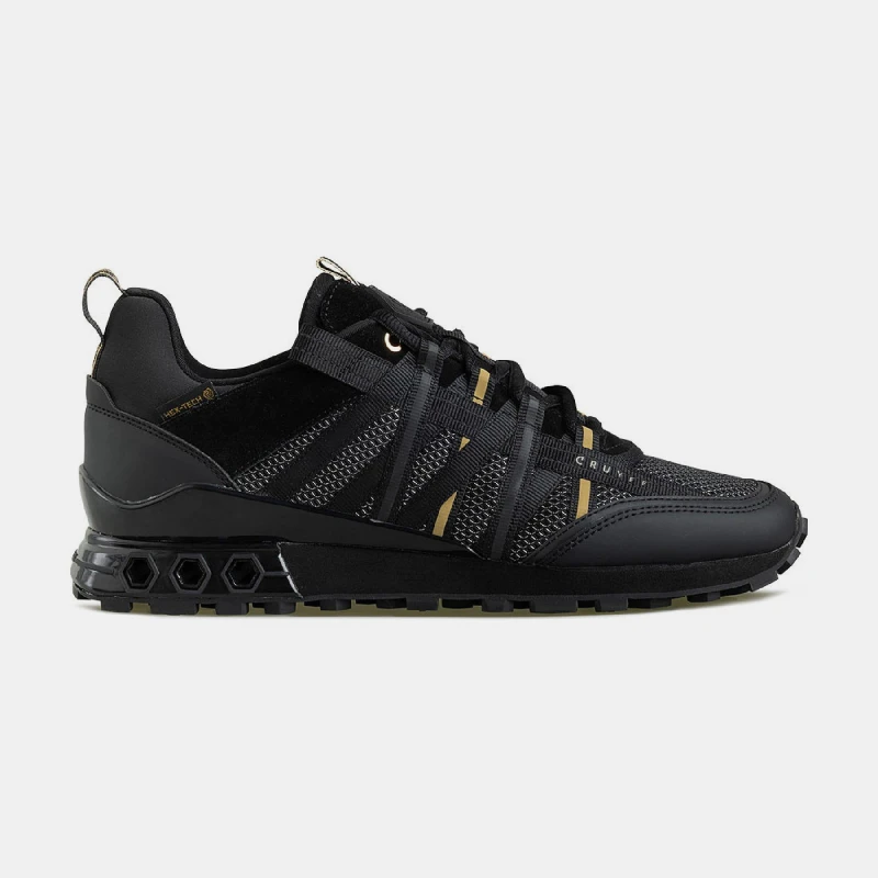 Image of Cruyff Fearia Hex-Tech Trainers Black Gold male UK 6