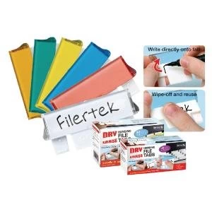 image of Cathedral Assorted Dry Erase Suspension File Tabs Pack of 50