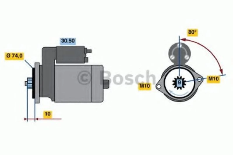 Image of Starter motor Bosch 0 986 018 701