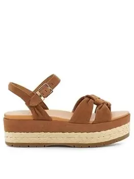 image of UGG Neusch Wedge Sandals, Chestnut, Size 4, Women