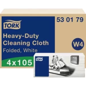 image of TORK Extra strong white cleaning cloths W4, multi-purpose, 4 x 105 sheets 530179 Number: 420 pc(s)