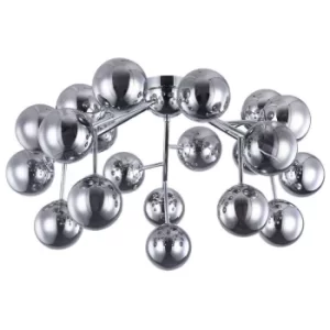Image of Dallas Semi Flush Ceiling Lamp Chrome, 20 Light, G9