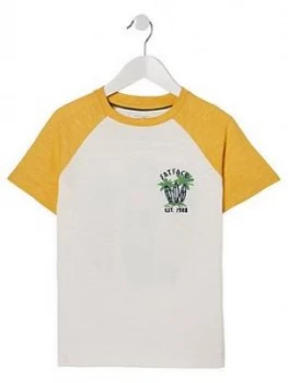 Image of Fat Face Boys Surf Board Graphic T-Shirt - Ecru