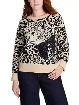 image of Kate Spade New York Leopard Bow Jumper - Multi