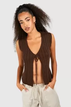 Image of Crochet Knitted Waistcoat