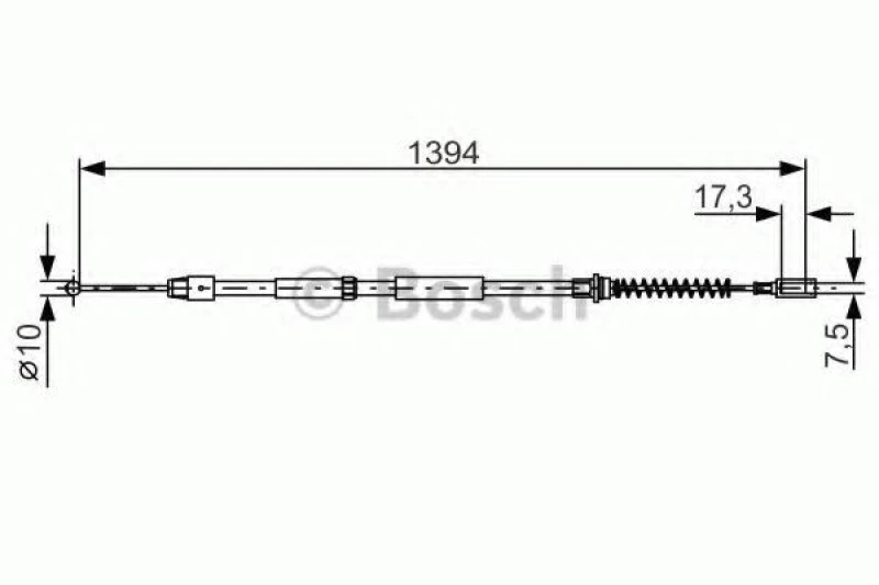 Image of Handbrake cable Bosch 1 987 482 033
