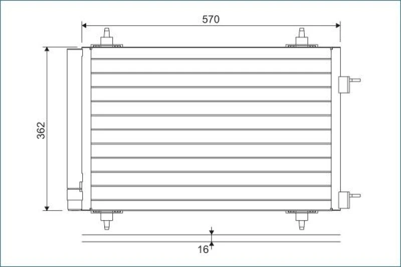 Image of Air conditioning condenser VALEO 818170