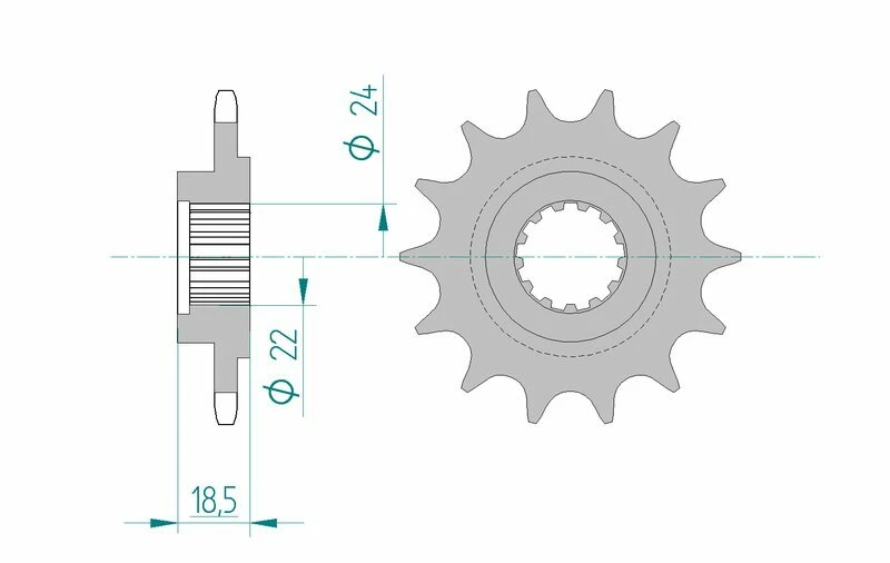 Image of AFAM Steel Standard Front Sprocket 24603 - 520