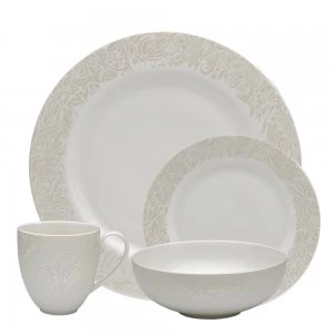 image of Denby Monsoon Lucille Gold 16 Piece Tableware Set