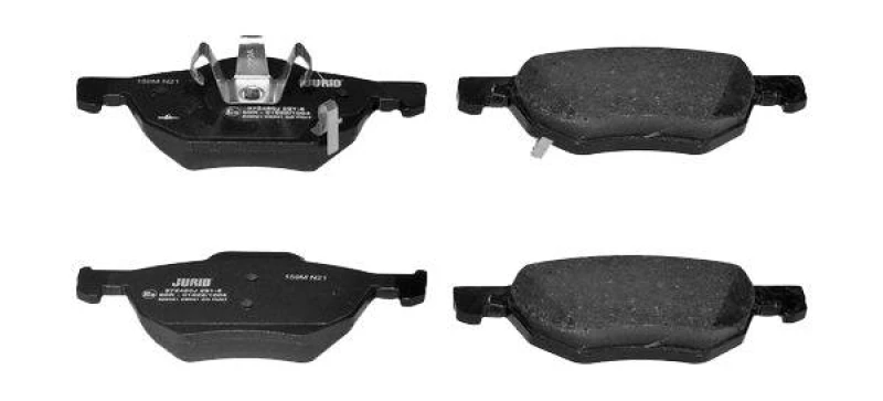 Image of JURID 572480J Brake pad set with acoustic wear warning, without accessories, with piston clip Brake Pad Set,disc brake (402)