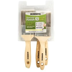 image of Ronseal Precision finish Fine tip Paint brush Pack of 5