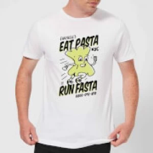 Image of EAT PASTA RUN FASTA T-Shirt - White - 3XL