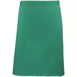 Image of Premier Ladies/Womens Mid-Length Apron (Pack of 2) (One Size) (Emerald) - Emerald