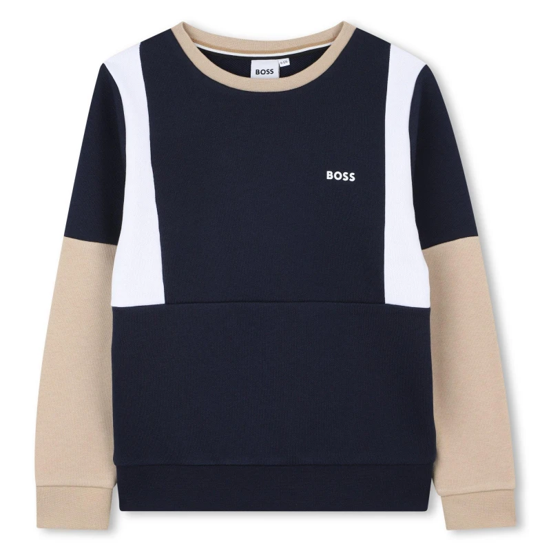 Image of Boss Colour Block Sweatshirt Juniors - Blue Blue 9 - 10 Years