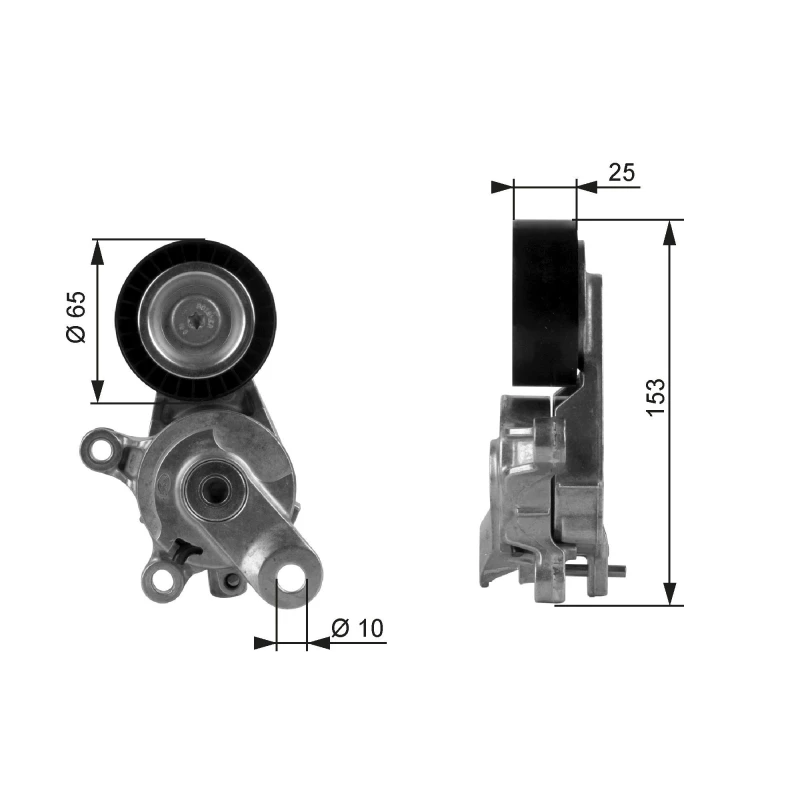 Image of GATES Tensioner pulley GATES T38209