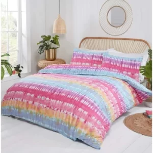 Image of Tie Dye Multi Single Duvet Cover Set Bedding Bed Quilt Set