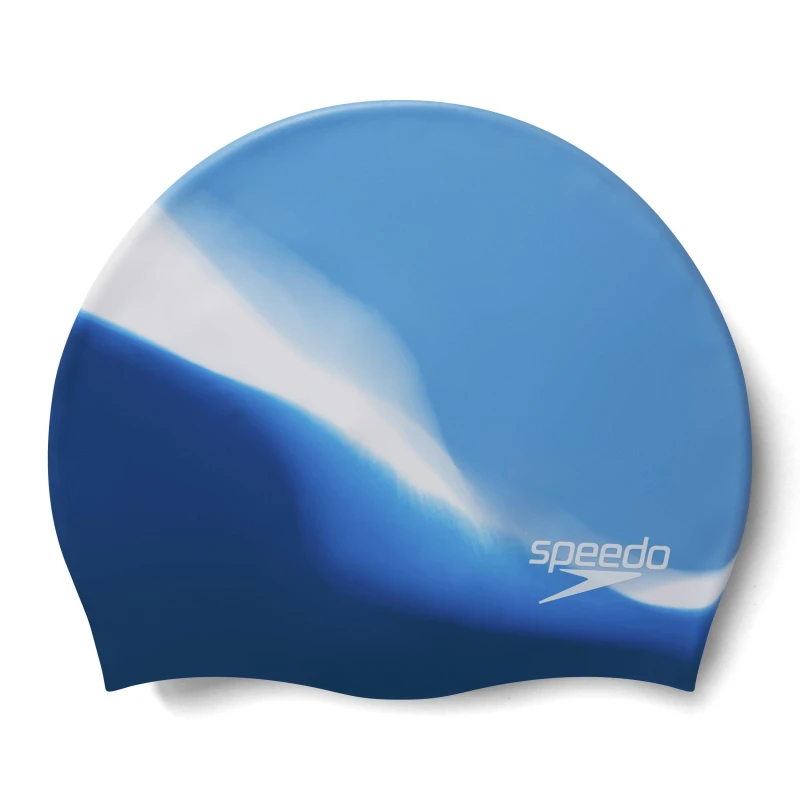 Image of Speedo Multi Colour Silicon Swimming Cap Adults - Blue Blue One Size