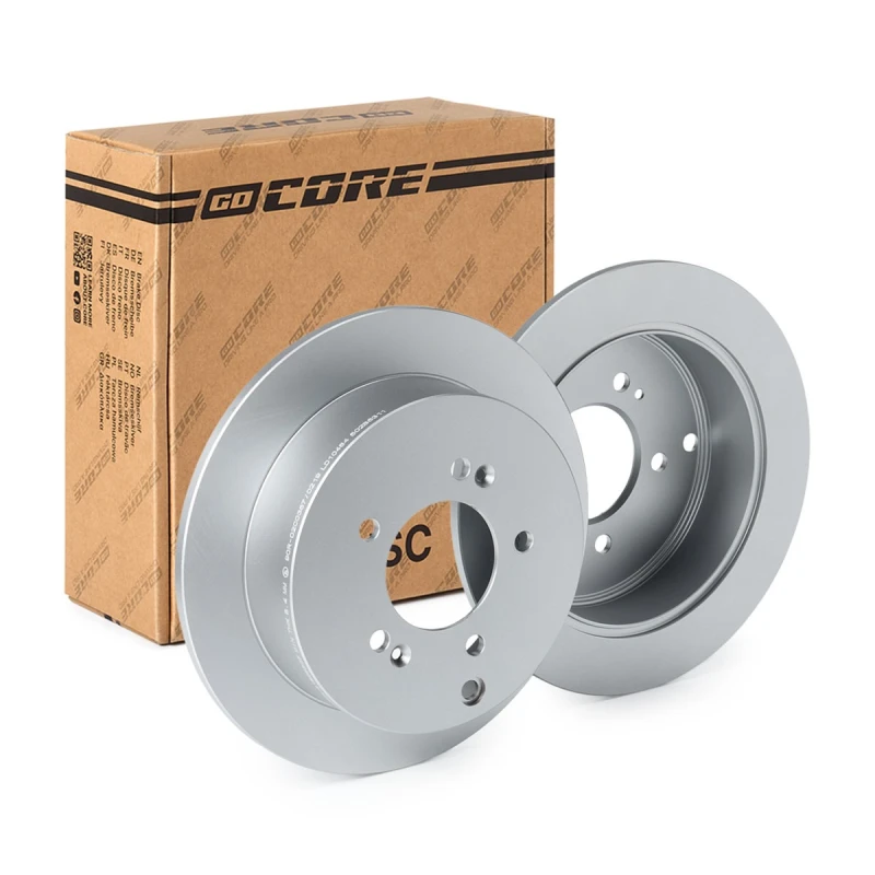 Image of goCORE GCH20182 Brake disc Rear Axle, Solid, Cast Iron, Coated, without bolts/screws Cast Iron Brake Disc (82)