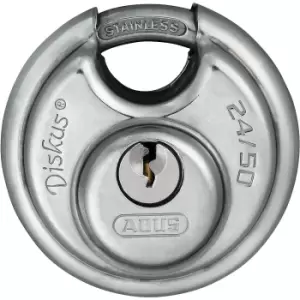 Image of ABUS Diskus padlock, 24IB/50, pack of 6, stainless steel