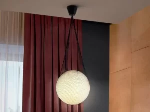 Image of Globe Pendant Light, Black, 1x E27