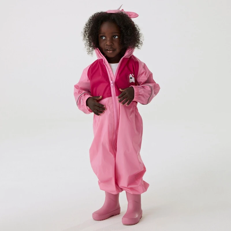 Image of Waterproof and breathable kids' suit Regatta Charco Rose Unisex 3/4 ans