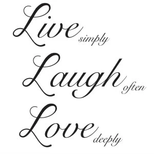 Image of Fine Decor Fine Decor Live Laugh Love Wall Quote