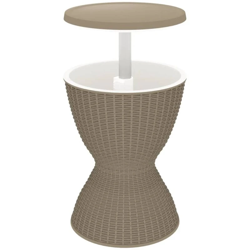 Image of VIDAXL 3-in-1 Ice Cooler Table Light Brown Polypropylene Vidaxl 8720845789534