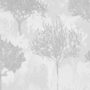 image of Superfresco Easy Birch Silver Wallpaper