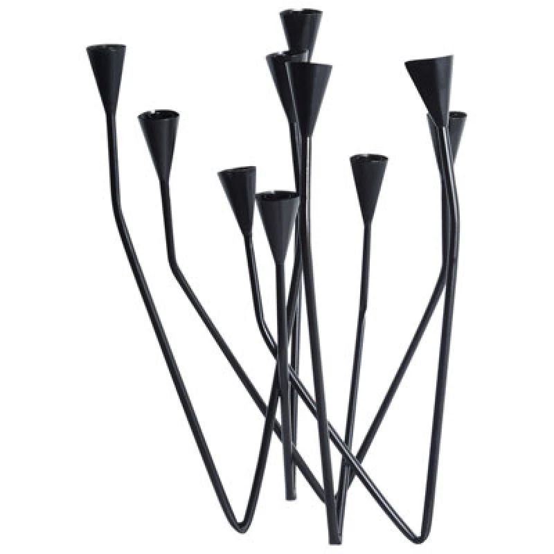 Image of Beliani Candle Holder Matosinhos Metal 54cm Black
