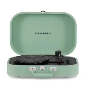 image of Crosley Discovery Vintage Seafoam Green Turntable With Rca Output