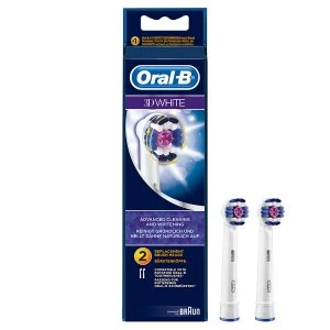 Oral B 3D White Brush Heads Toothbrush 2Pcs