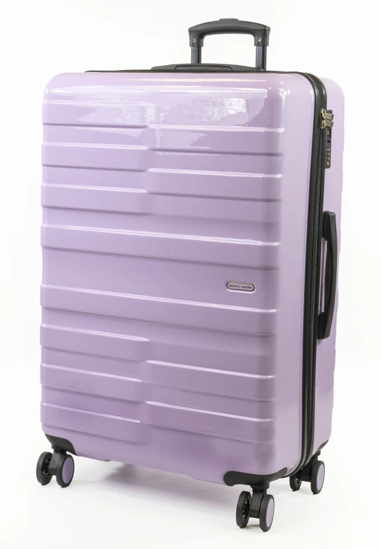 Image of Pierre Cardin Provence Lightweight Luggage 8 Wheels TSA Locks Hardshell Suitcase in Purple Size: Large Purple Unisex Large