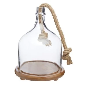 image of Artesa Wood and Glass Serving Cloche