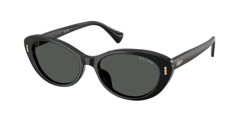 Image of Ralph Lauren RA5350U 500187 Woman Sunglasses Acetate Black Grey Round Normal Black Sunglasses Woman Acetate