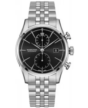 image of Hamilton American Classic Spirit of Liberty Auto Black Dial Stainless Steel Mens Watch H32416131 H32416131