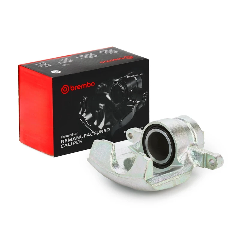 Image of BREMBO F 61 202 Brake caliper ESSENTIAL LINE Front Axle Left Grey Cast Iron Brake Caliper (78)