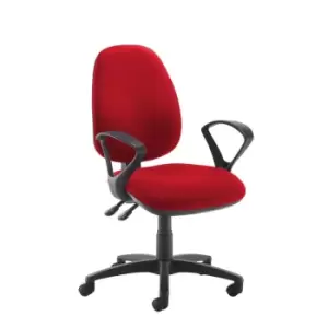 Image of Dams MTO Jota High Back Operator Chair with Fixed Arms - Bridgetown Purple