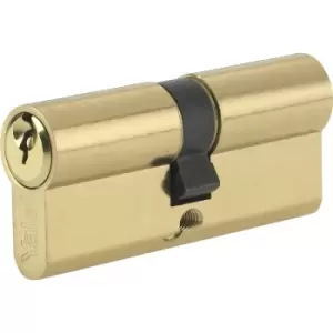 Image of Yale 6 Pin Euro Double Cylinder 30-10-30mm in Brass