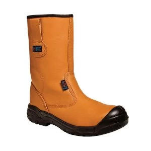 Image of Rigger Boot Plus Size 9 Leather with Rubber Toecap Tan