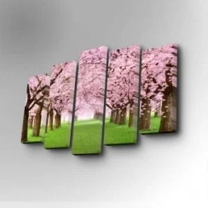 Image of 5PUC-023 Multicolor Decorative Canvas Painting (5 Pieces)