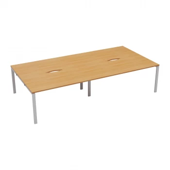 image of CB 4 Person Bench 1400 x 800 - Beech Top and White Legs