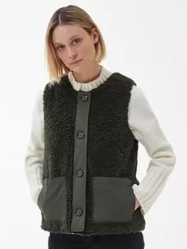 Image of Barbour Kintra Borg Liner Gilet - Green, Size 8, Women