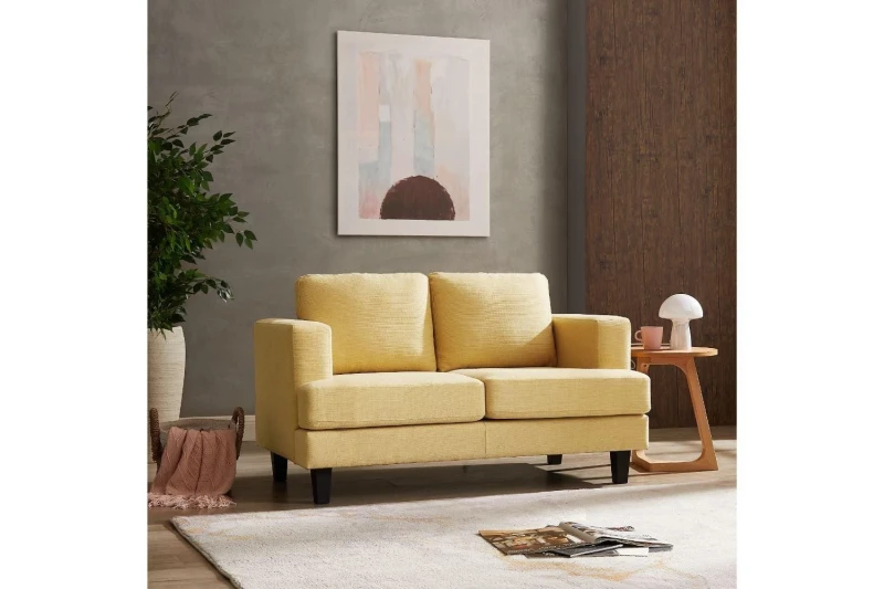 Image of Home Detail Dale 2 Seater Sofa Mustard