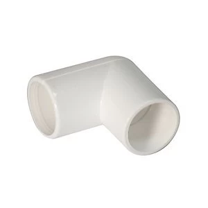 Image of FloPlast OS11W Overflow System 90 Deg Bend - White 21.5mm