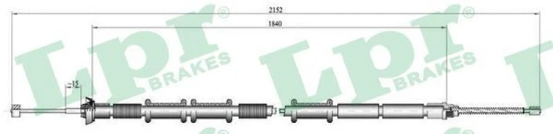 Image of LPR Handbrake cable LPR C1320B
