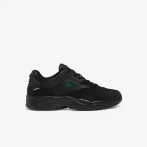 image of Lacoste Mens Storm 96 LO Mesh and Leather Trainers Size 7.5 UK Black