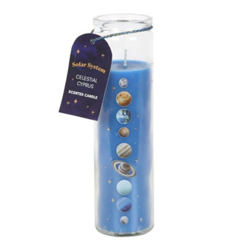 Image of Something Different Something Different Cedar Celestial Tube Candle in Blue Blue One Size Unisex 5063693744892