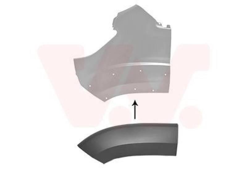 Image of VAN WEZEL Fender flare VAN WEZEL 1652523